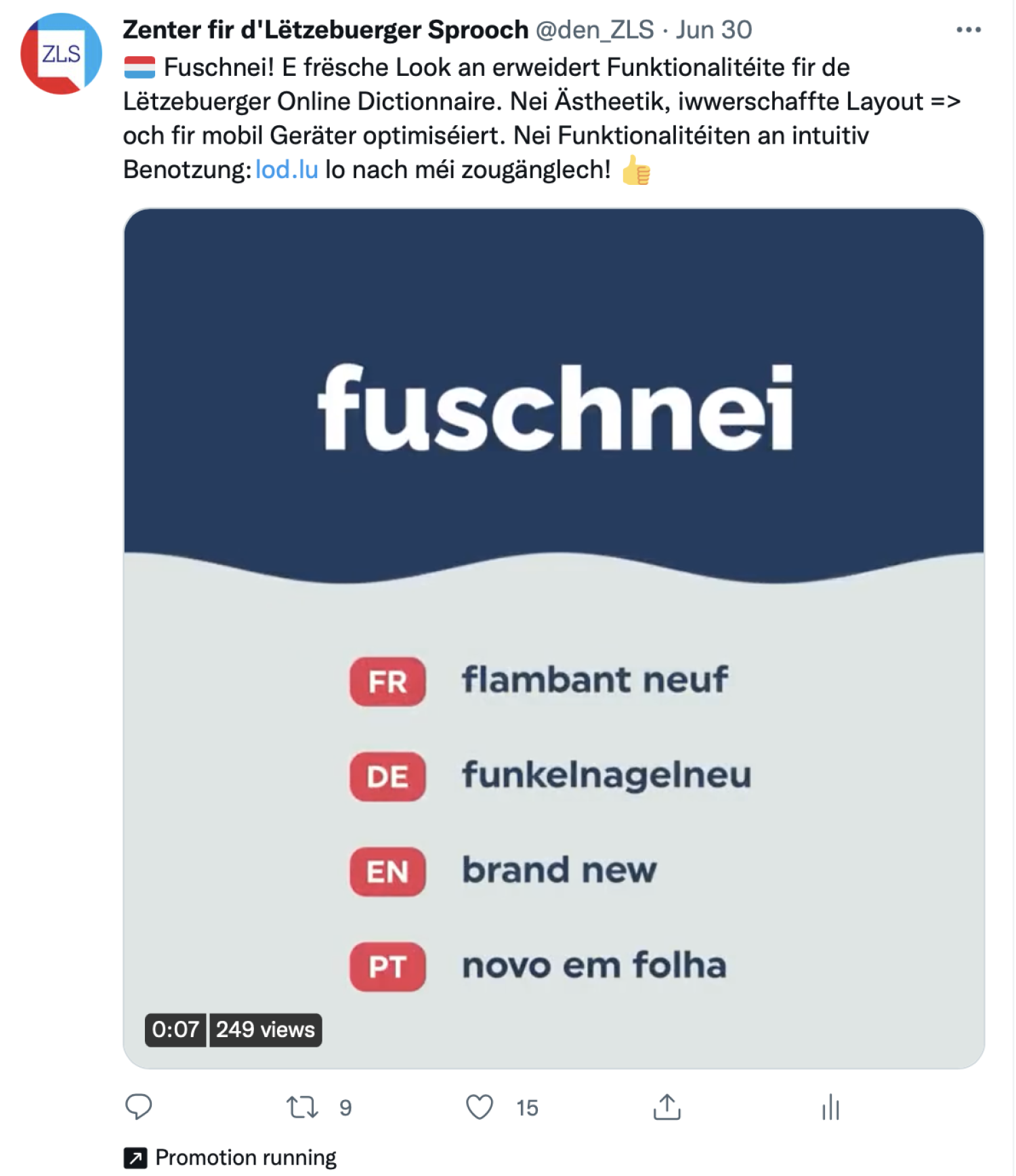 LOD - Lëtzebuerger Online Dictionnaire - Campagne nationale de publicité